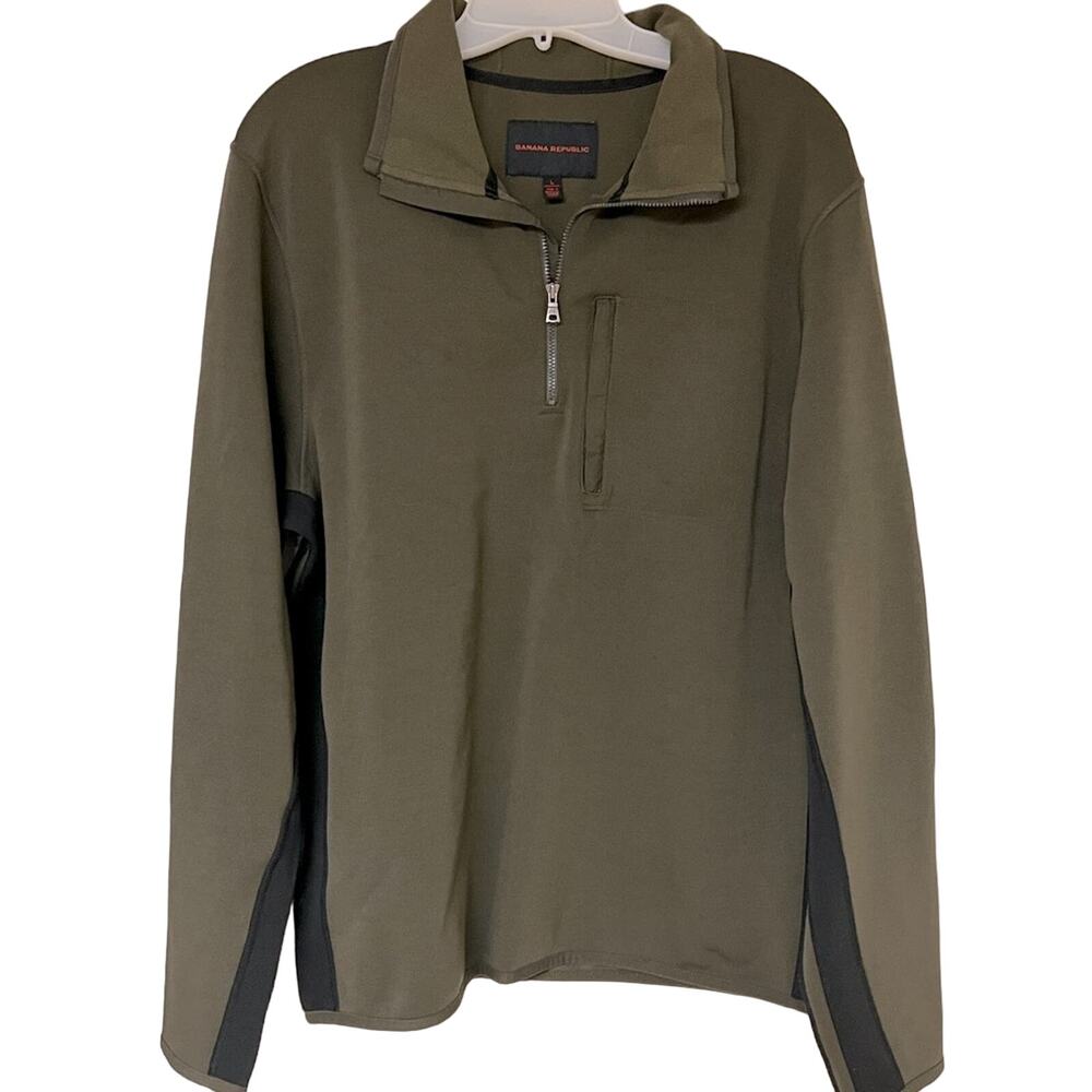 Banana Republic Half-Zip Fleece Sweatshirt Large